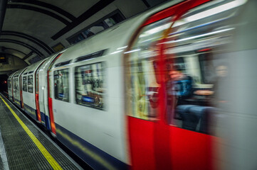 subway train at the station