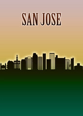 San Jose Skyline Minimal