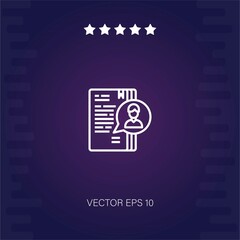 resume vector icon modern illustration