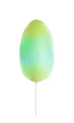 Multicolor sweet cotton candy on white background