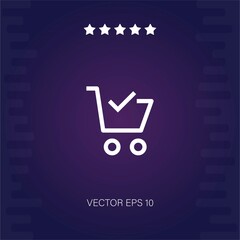 shopping cart vector icon modern illustration