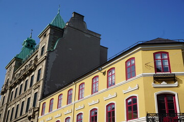 Fototapeta na wymiar Yellow Buildings