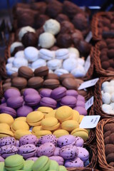 Macarons on display