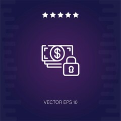 cash vector icon modern illustration