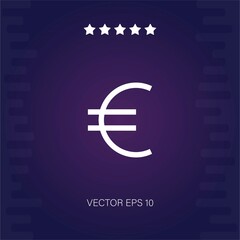 euro vector icon modern illustration