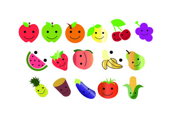 funny cartoon fruits