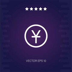 Obraz premium yen vector icon modern illustration