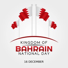 Bahrain National Day Celebration. Vector Illustration