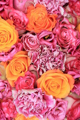 Pink Orange wedding flowers