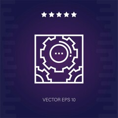 Obraz premium settings vector icon modern illustration