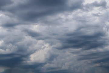 Stunning dark cloud formations right before a thunderstorm