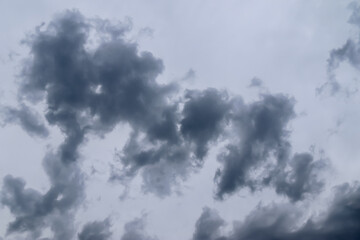 Stunning dark cloud formations right before a thunderstorm