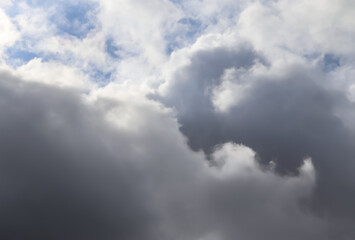 Stunning dark cloud formations right before a thunderstorm