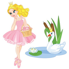 Cute Little Swan Princess