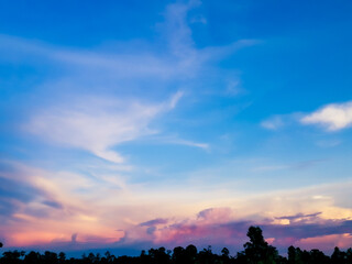 sunset over the city