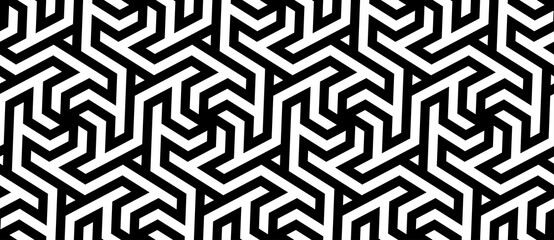 Vector geometric seamless pattern. Stylish bold striped texture. Modern abstract background.