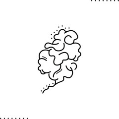 thick stream of burning vector icon in outlines