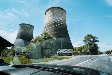 Power station seen from the car