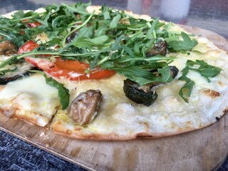 Organic lifestyle Veganer flammkuchen aubergine