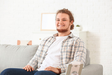 Obraz premium Young man resting at home