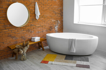 Stylish interior of modern bathroom