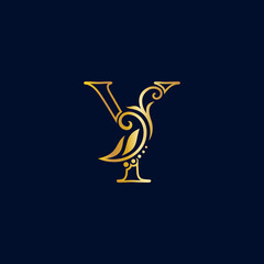 Luxury Initial line logo