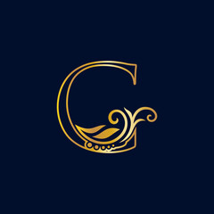 Luxury initial line logo