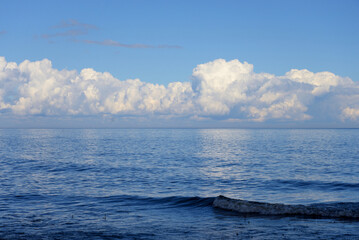 Obraz premium Ladoga lake at sunny day.