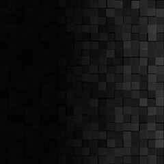 Abstract background of small squares in black and gray colors with horizontal gradient
