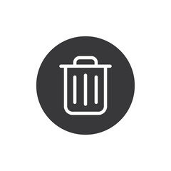 garbage symbol in the circle background