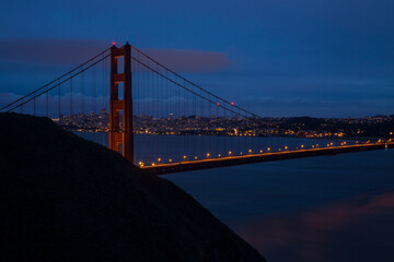 Golden Gate Bridge, SF at Night Long Exposure