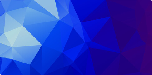 Obraz premium Abstract blue vivid triangle geometrical background, vector Illustration