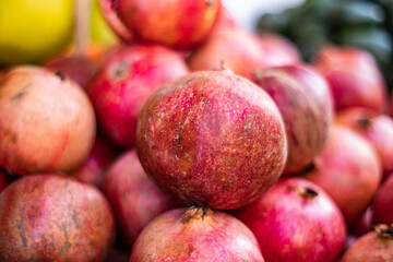 Pomegranates at the Shuk