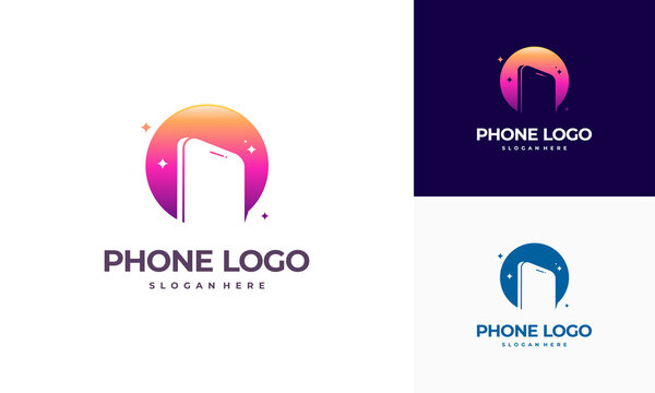 Phone Shop logo designs, Modern Phone logo designs vector icon