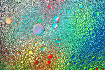 burbujas aceite y agua