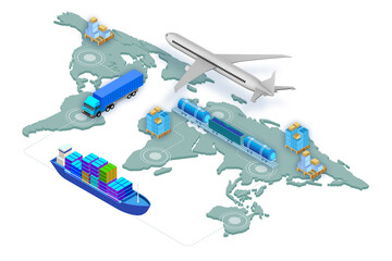 Global logistics concept - 3d rendering
