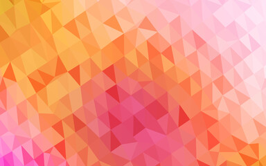 Light Red, Yellow vector polygonal pattern.