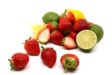 Fototapeta na wymiar fruits isolated on white background