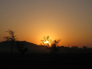 Beautiful view of hills and valleys of Naldehra (Shimla) Himachal Pradesh. 