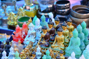 Gautam Buddha miniature statue at Bodh Gaya (Gaya) Bihar.