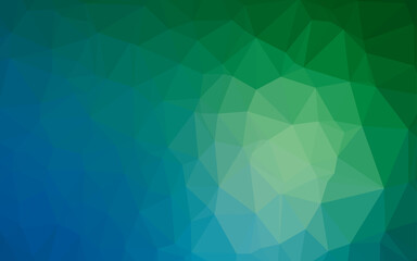 Fototapeta premium Light Blue, Green vector polygon abstract layout.