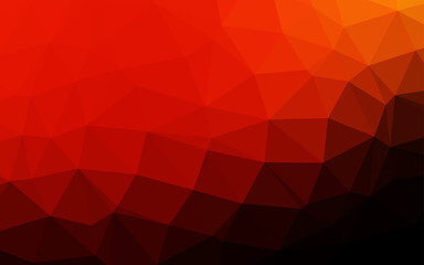 Dark Red, Yellow vector low poly cover.
