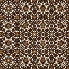 Fototapeta premium Beautiful motifs Design of Java batik with soft brown and black color design.