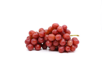 red grapes isolated on white