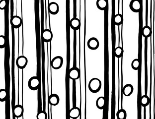 White and black vector. Grunge background. Abstract brush pattern. - 370457236