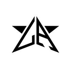 Initial Star Monogram Logo LA