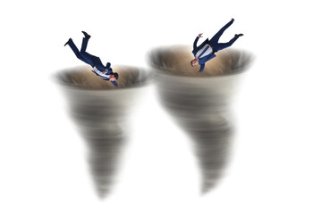 Bankruptcy and crisis concept with businessman