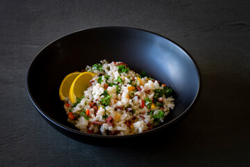 Rice, Olive Parsley Salad with Lemon
