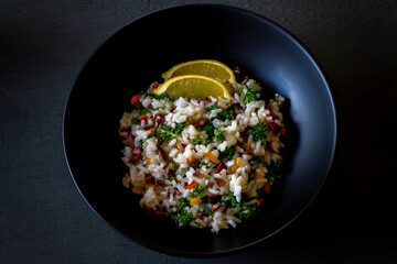 Rice, Olive Parsley Salad with Lemon