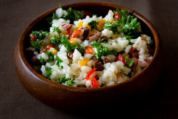 Rice, Olive Parsley Salad with Lemon